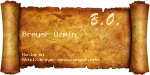 Breyer Ozmin névjegykártya